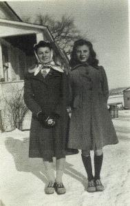 Mom (L) and Aunt Sophi (R) as young teens.