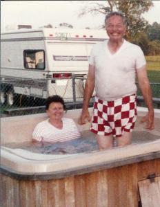 Thirty years later, and Dad still has his Purina boxers.