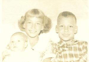 Photo taken one year earlier, but dress is similar.