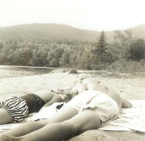 David and me. This is my ugly bubble-butt bathing suit.