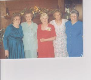 Five Loving Sisters L-R Aunt Nellie, Aunt Sophi, Mom, Aunt Mary K., Aunt Ann