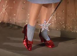 Magic shoes with a secret that Glenda kept to herself until the last minute.