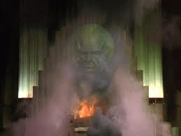 Floating wizard head